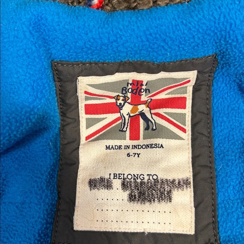 Mini Boden hooded winter jacket K00062 size 6-7y